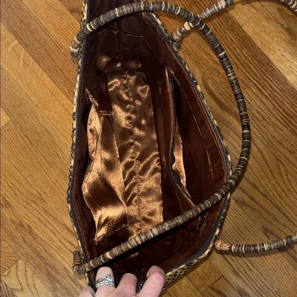 Pookah Shells Beachy Vibes Tote Bag - Tan & Brown